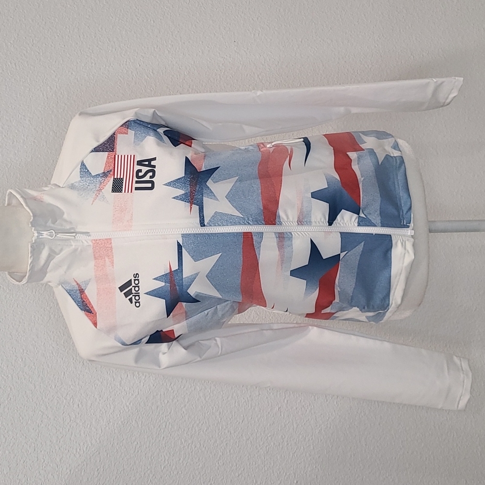 Adidas USA Volleyball windbreaker jacket XS womens NEW